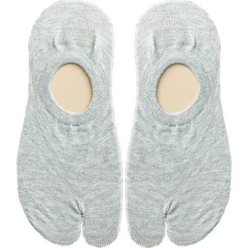 Two Toed Socks Split Toed Summer Cotton Antiskid Socks Non Slip Boat Sock Women