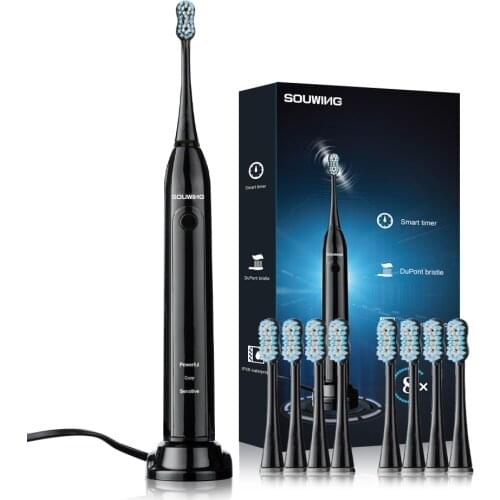 Electric Toothbrushes UltraSonic for Adults, 8 Dupont Brush Heads, Wireless Charging, upgraded IPX8 Waterproof
