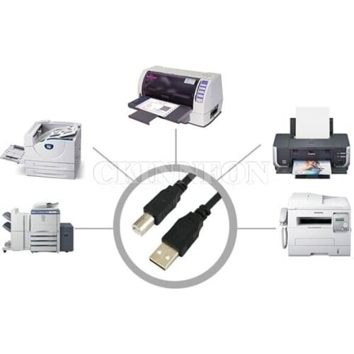 200Pcs/Lot 1.8M USB 2.0 A to B Male Adapter Data Cable for Epson Canon Sharp HP Type B Printer Scanner Extension Wire Cord