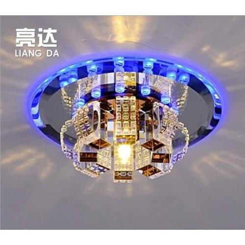Corridor ceiling lamp small crystal lamp round porch lamp modern lighting