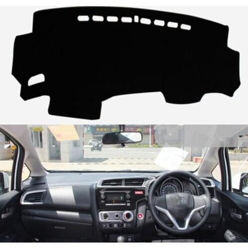For Honda Fit Jazz 2014-2018 Auto Dashboard Cover Mat Pad Anti-UV Styling Sunshade Dashmat Instrument Carpet Car Accessories RHD