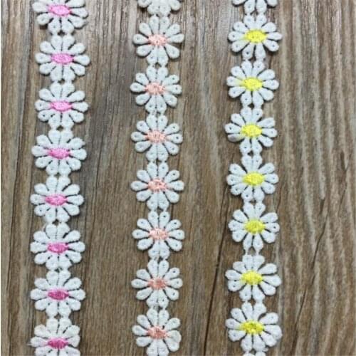 Beautiful flower lace ribbon lace fabric DIY embroidery pure lace embroidery decoration color lace fabric