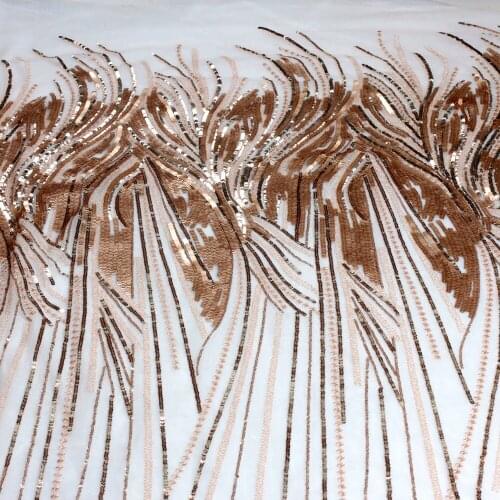 Hot sales wine/gree/blue sparkling sequins metallic on mesh embroidered lace fabric stage/party dress fabric by yard