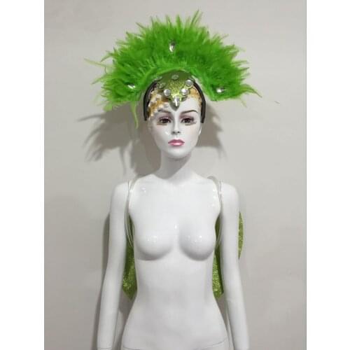 Latin dance Samba accessories Fashion exquisite headdress feathers Delicate dance shows accessories