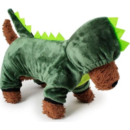 Cute Pet Cat Dog Dinosaur Design Costume Green Puppy Clothes Small Dog Coat Hoodies Kitten Clothing Party Cosplay Dress for Pets
