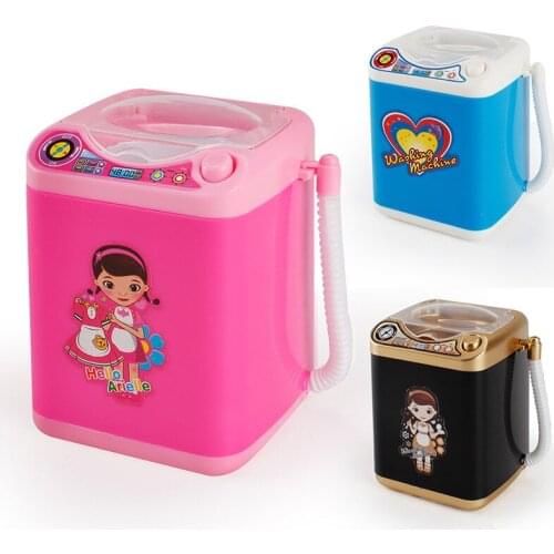 Multifunction Gold Blender Washing Machine Kids Washing Machine Toy Beauty Sponge Brushes Makeup Brush Cleaning Electric Washer