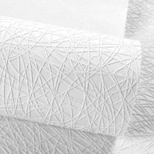 Pure White Creative Lines Wallpaper 3D Embossed Non Woven Fabric Modern Clothing Store Living Room Sofa Bedroom Wall Paper Rolls