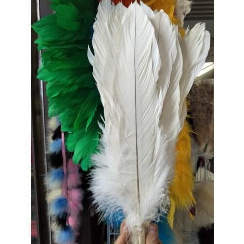 Wholesale high quality rare 50pcs natural white Eagle feathers 35-40cm/14-16 inch Clothing accessories stage performance