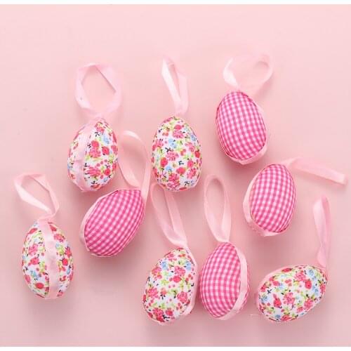 2/9Pcs Easter Foam Cloth Art Egg Kids Favors Creative Easter Decoration Hanging Ornaments Home Decor Party Supplies Toy Gifts