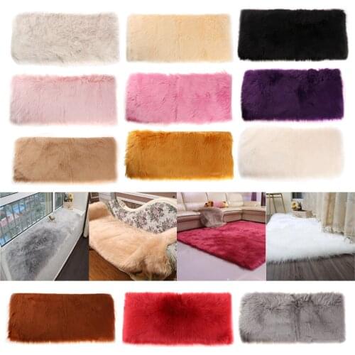 Rectangle Faux Fur Sheepskin Rug Area Rug Throw Rug Floor Mat Carpet L 35