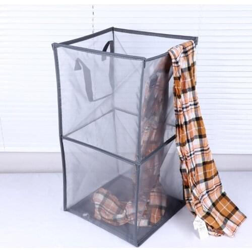 Mesh Magic Folding Dirty Clothes Basket Household Fabric Dirty Clothes Storage Basket Storage Bucket Dirty Clothes Basket
