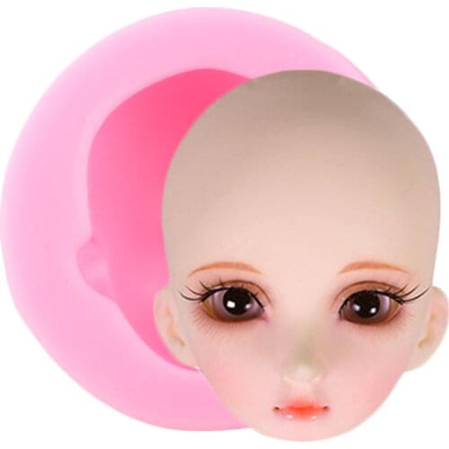 3D Girl Face Silicone Molds Baby Face Mask Fondant Molds Cake Decorating Tools Soap Candy Polymer Clay Chocolate Gumpaste Moulds