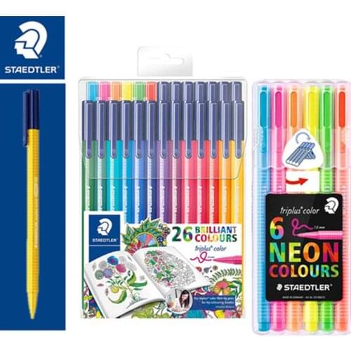 STAEDTLER Lost Ocean 323 26 6-color Triangle Painted Pen Watercolor Pencils Drawing Kids Pen Set