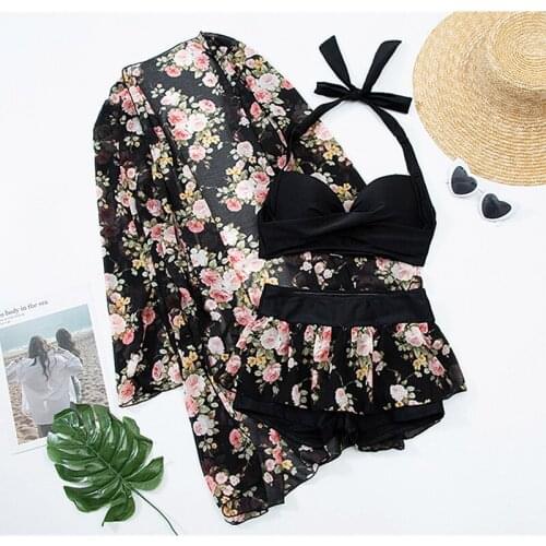 STAERK New beach sunscreen smock with Three Piece Bikini