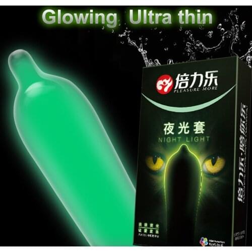 Glowing Condoms for Men 7pcs Night Light Ultra Thin Lubricated Penis Sleeve Natural Latex Condone Adult Intimate Sex Products