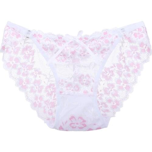 Sexy Panties Women Lace Low-waist Briefs Female Breathable Embroidery Underwear Transparent G String Underpant Lingerie Трусы