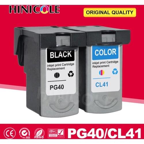 HINICOLE PG40 CL41 Re-manufactured Ink Cartridge PG 40 41 Compatible for iP1600 iP1200 iP1900 MP140 MP150 MX300 MX310