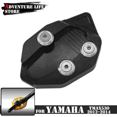 Motorcycle Kickstand Foot Side Stand Extension For YAMAHA TMAX530 T-MAX 530 T MAX MAX530 Pad Support Plate Enlarge 2012-2014
