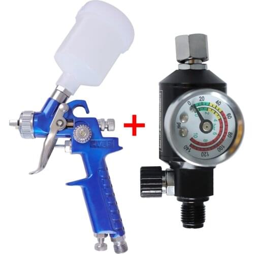 0.8mm/1.0mm Nozzle H-2000 Pneumatic Spray Gun + 2-in-1 Oil-Water Separator Pneumatic Tool Set