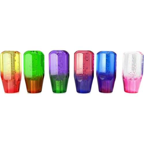 1PC 10cm Plexiglass Car Modification Gear Shift Head Gear Crystal Handball With Light Wave Stick Head Double Color