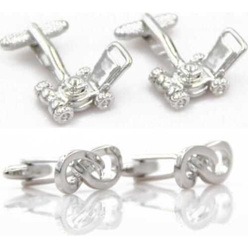 10pairs/lot Funny Handmade Tool Trailer Cufflinks Twist Circle Cuff Links Mens Fashion Jewelry Wholesale