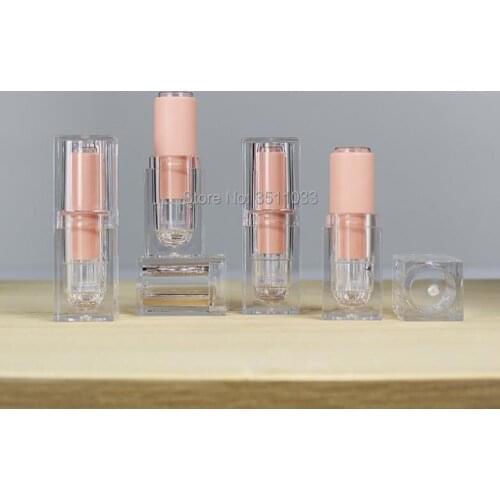 12/25/30/50pcs 12.1mm Cosmetic Lipstick Container Empty Clear Lipstick Refillable Bottle DIY Pink Makeup Lip Rouge Lip Balm Tube