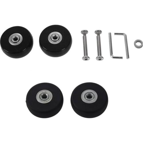 4 Set Luggage Suitcase Replacement Wheels Axles Deluxe Repair Tool, 2 Set 20mm & 2 Set 15mm