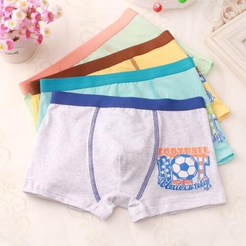 4pcs Boys Panties Childrens Underwear Cartoon Boxer Shorts for Boy Teenagers Cotton Underpants Soft Shorts Panties 3-15T
