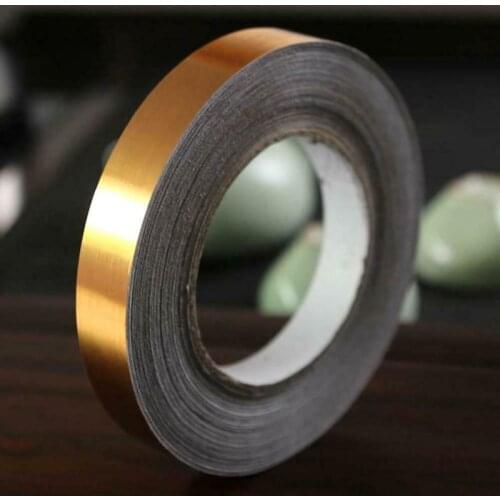 50M Gold Self Adhesive Wall Decal Waterproof Tile Wall Gap Seal Strip Tape Floor Tile Beauty Stitching Sticker Home Decoration