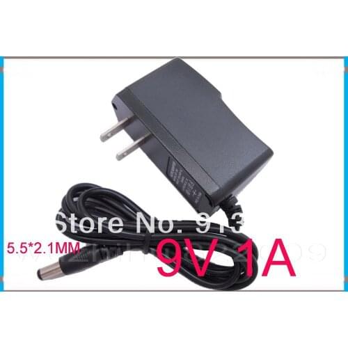50PCS AC 100V-240V Converter Adapter DC 9V 1A Power Supply US Plug DC 5.5mm x 2.1mm