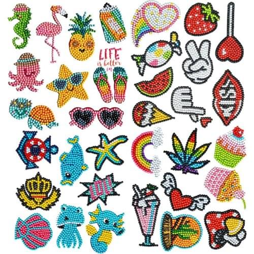 Diamond Painting Stickers Kids 5D DIY Art Craft Animal & Sea World Painting with Diamonds Paint by Numbers for Children