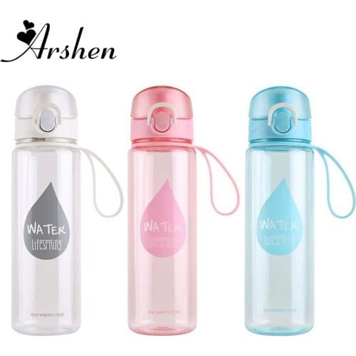 Arshen 500ml Leakproof Automatic Buckle Water Bottle Sports Water Bottle Portable Travel Climbing Camping Drinkware Gifts