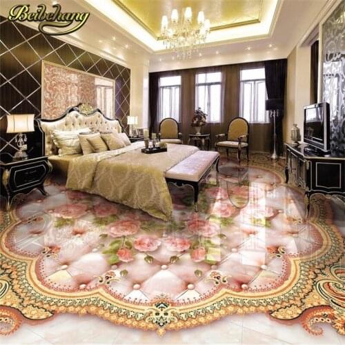 Beibehang Custom Rose marble Papel De Parede 3D wallpaper for Living Room Bathroom Mural Floor tiles Wall paper wall paper