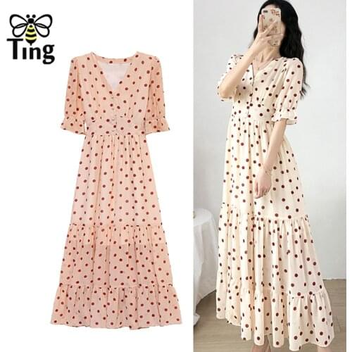 Летние платья в горошек Cechy Daisy China At AliExpress