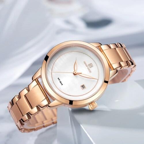 Luxury Brand NAVIFORCE Rose Gold Watches For Women Quartz Wrist watch Fashion Ladies Bracelet Waterproof Clock Relogio Feminino