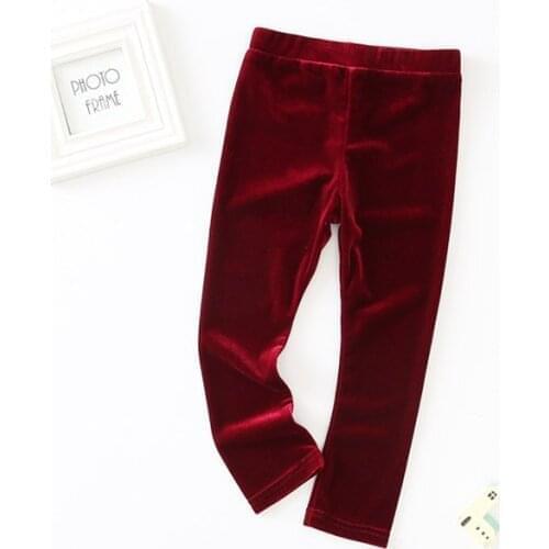 1-5 Year Skinny Toddler Kids pleuche Velvet Pants Little Baby Girls Leggings Fashion Cool Children Trousers Fantasia Infantil