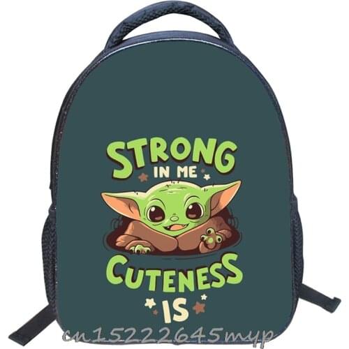 Childrens backpack Mandalorian Baby Yoda schoolbag high school primary school childrens cartoon lightening Backpack