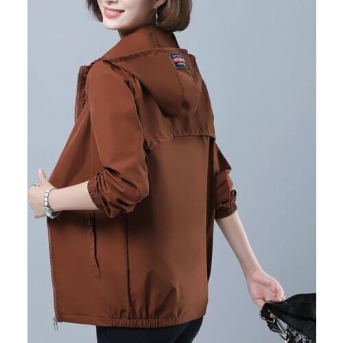 Fdfklak Women's Hooded Trench Coats