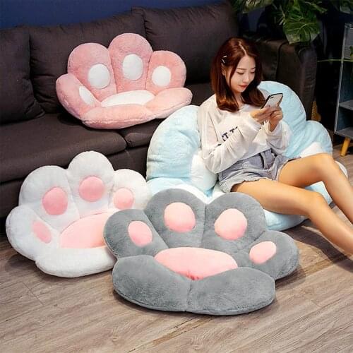 Loving Heart Toy Cat Paw pillow Cute Stuffed Anti-slip pillow Soft skin Chair cushion Fashion floor cushion Birthday Gift toys