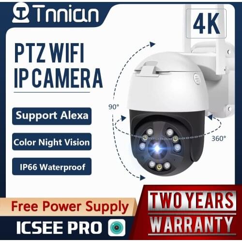 ICSEE 5MP 5X Optical Zoom WiFi PTZ Camera Outdoor Auto Tracking Wireless Speed Dome Audible Alarm Surveillance CCTV Mini Camera