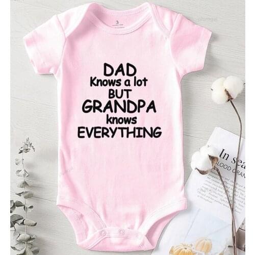 Toddler Jumpsuits Cotton Printing Dad Grandpa Clothing for Babies New Born Baby Girl Clothes Newborn Girls Outfits Rompers