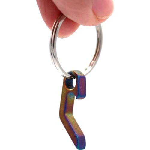 Titanium alloy creative mini bottle opener can opener stainless steel multifunctional key clasp outdoor EDC gadget