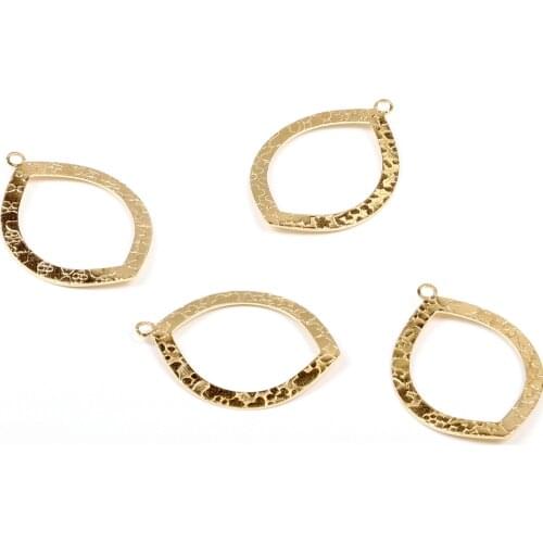 Brass Hammered Geometric Charms, Earring Findings,Raw Brass Pedants,Earrings Charms,Fit For DIY Necklace, Brooch,32X23mm-RB1035