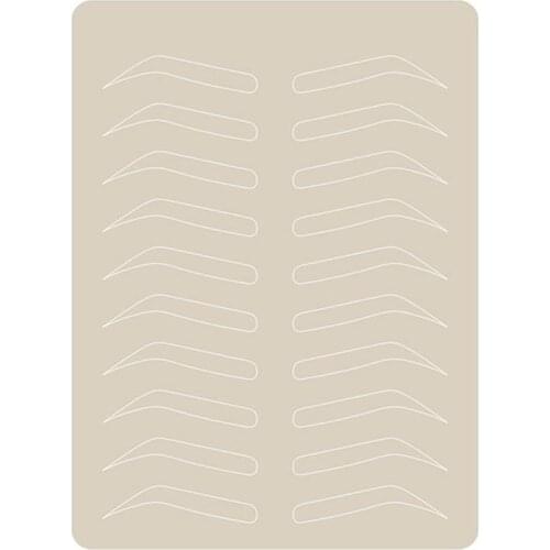Microblading Eyebrow Practice Latex Skin Double Sided Eyebrow Permanent Makeup Eyebrow Training Skin No Ink Needed White Line