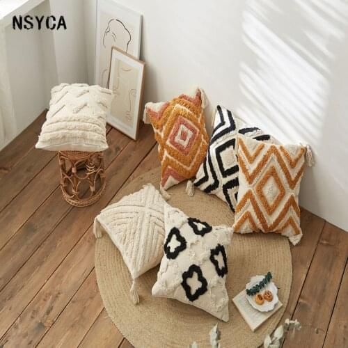 Chair Waist Pillow Cover Geometric Pattern Velvet Sofa Cushion Seat Cover Home Living Room Decoration Bedside Pillowcase