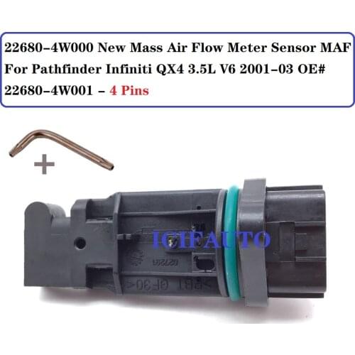 22680-4W000 New Mass Air Flow Meter Sensor MAF For Pathfinder Infiniti QX4 3.5L V6 2001-03 OE# 22680-4W001