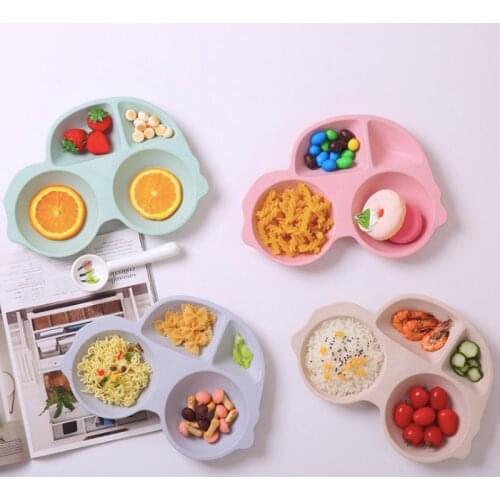 Candy Color Plastic Kid Divider Bowl Childrens Bowl Home School Food Household Separation Fruit Dessert Dried Fruit Plate