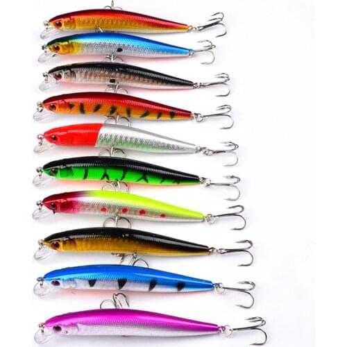 1Pcs Floating Minnow Fishing Lure 10cm-3.94"/ 8.4g-0.3oz Balancer Laser Hard Artificial Bait 3D Eyes Fishing Wobblers Crankbait