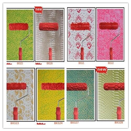 Wall painting toll patterned roller for wall decoration 7 inch textured rubber roller rubber roller for wall decoration