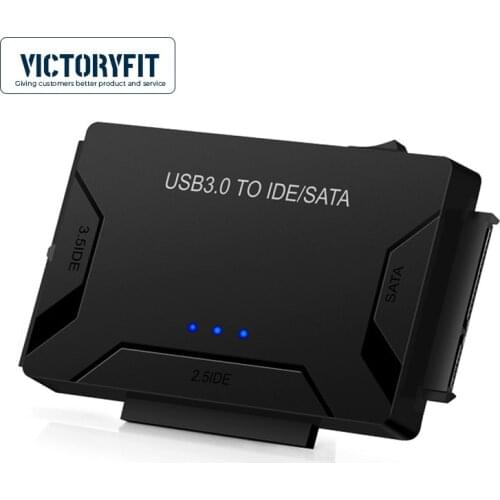 USB 3.0 to SATA IDE Hard Disk Adapter Converter 3 in 1 Fit for 3.5 2.5 inch HDD/SSD With EU/US/UK/AU Plug 12V/2A Power Adapter